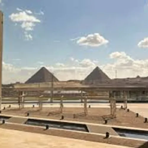 New Grand Egyptian Museum and Giza Pyramids from Sharm by flight